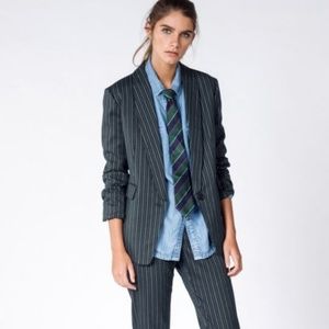 WILDFANG green pinstripe suit